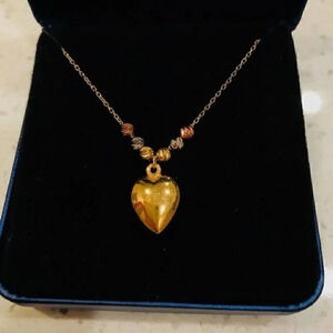 GOLD Heart‎ 10k Necklace MADE IN ITALY